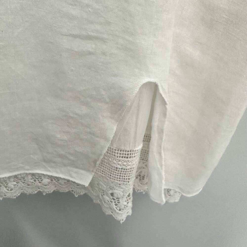 Luainia Womens Lace and Cotton T-shirt Dress Made in Italy. Size XS 100% Linen - Picture 9 of 12